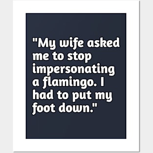 Funny husband wife humour Posters and Art